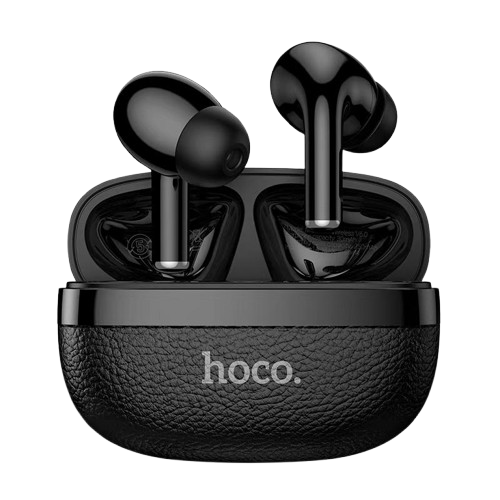 Hoco MMJ24 Cool Leather Texture True Wireless Earbuds - Black