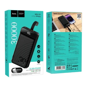 HOCO MMJ-26 30000mAh Power Bank 22.5W Fast Charge - Black