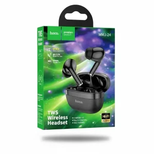 Hoco MMJ24 Cool Leather Texture True Wireless Earbuds - Black