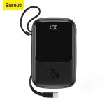 Baseus Qpow 3A 15w Digital Display Power Bank 10000mAh With Type-C Cable