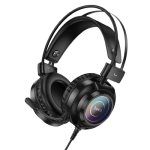 Hoco W110 RGB Light Wired Gaming Headset with Microphone - Black