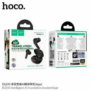 Hoco EQ100 Ai Translation Earbuds with Phone Stand