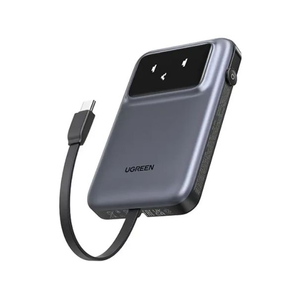UGREEN PB511 30W 10000mAh Power Bank with Built-in Cable - 35603B