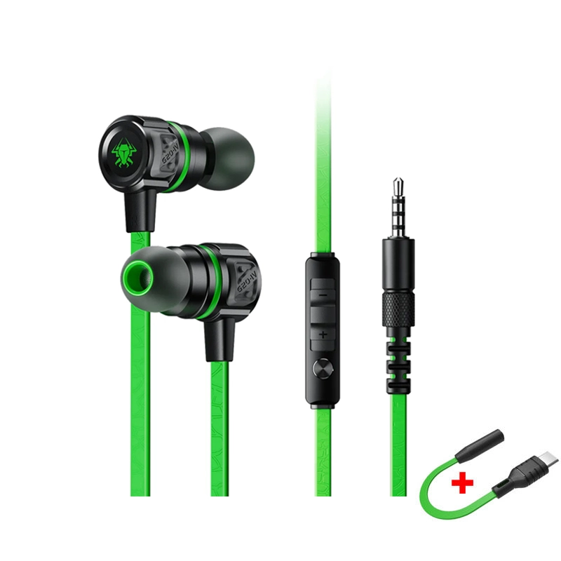plextone-g20-mark-iv-green Plextone G20 Mark IV Gaming Earphone with Dual Input (3.5mm & Type-C)