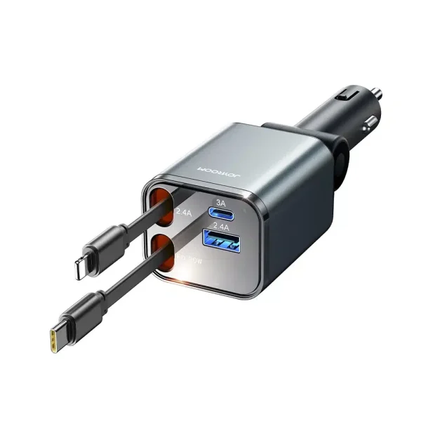Joyroom JR-CCL05 65W 4-in-1 retractable cable car charger